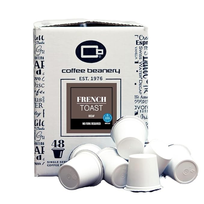 French Toast Decaf Coffee Pods by Coffee Beanery | 192ct Bulk Flavored Decaf Coffee Pods Medium Roast Coffee