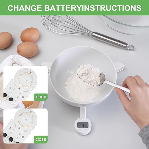 Compact Folding Digital Kitchen Scale, Highly Accurate Portable Food Scale with LCD Display, Auto Power Off and Tare Features, for Measuring Intake of Healthy Eating People (White)