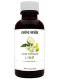 Native Vanilla - Pure Lime Extract - 4 Fl Oz - Pure Flavors and Extracts - Perfect for Cooking, Baking, and Dessert Crafting