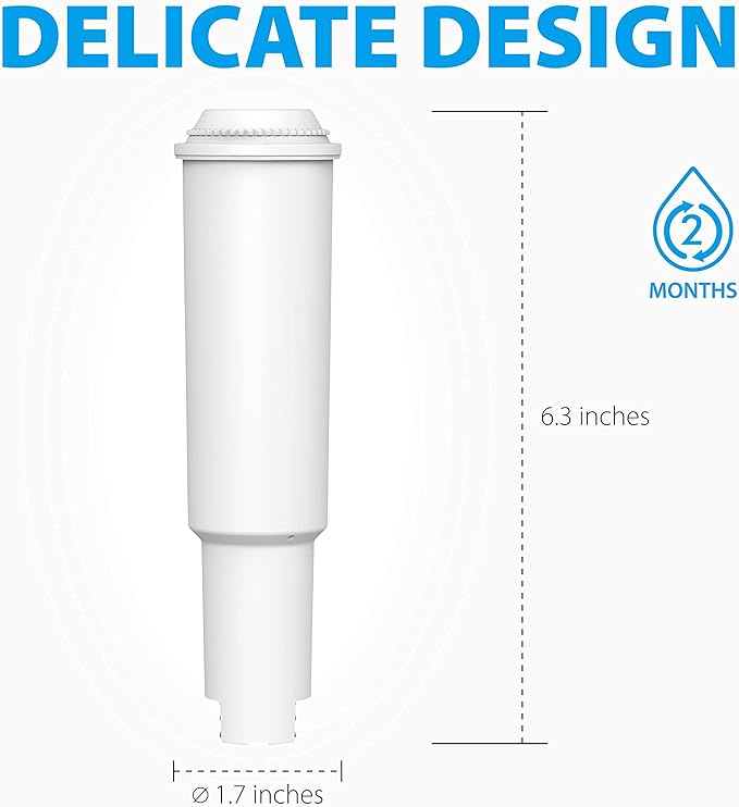 Waterdrop Coffee Machine Water Filter, Replacement for Jura® Clearyl White, 64553, 7520, 60209, 68739, 62911 - Including Various Models of Nespresso®, Impressa®, TÜV SÜD Certified, 6 Packs