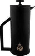 Catholic Coffee Black French Press – 30oz Stainless Steel Coffee Maker with Elegant Design – Faith-Inspired Gift for Coffee Lovers