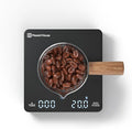 Mini Coffee Scale with Timer, Maestri House Rechargeable Espresso Scale, 2kg/0.1g Accurate Scale for Espresso and Pour-Over Coffee, Portable Digital Kitchen Scale with Automatic Timing-Black