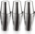 QTLCOHD 6 Pcs Cocktail Shaker Tins, 18/28 Oz Stainless Steel Boston Shaker Bartending, Weighted Drink Mixer for Martini, Essential & Professional Bar Tools for Bartending, Silver