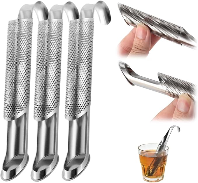 3 PCS Stainless Steel Tea Diffuser, 2025 New Loose Tea Leaf Steeper, Portable Tea Infuser for Loose Tea Office and Home, Easy Clean Tea Steeper for Tea Lovers (3)