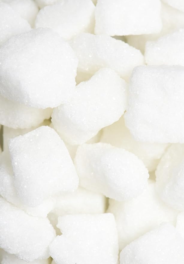 India Tree Non-GMO Fair Trade White Sugar Cubes - 1.1 lb Container - Pure Cane Sugar Rough-Cut Cubes for Coffee, Tea, Cocktails, Beverages, and Entertaining