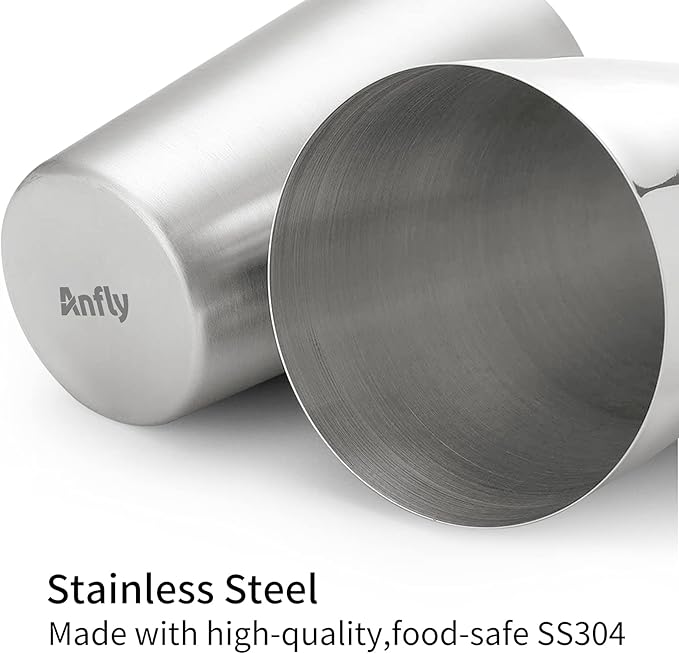 Anfly Boston Shaker 750 ml 600 ml Stainless Steel Cocktail Shaker Measuring Jug 60 ml 30 ml Internal Measuring Lines Tin on Tin Cocktail Shaker Kit Jigger Japanese Style