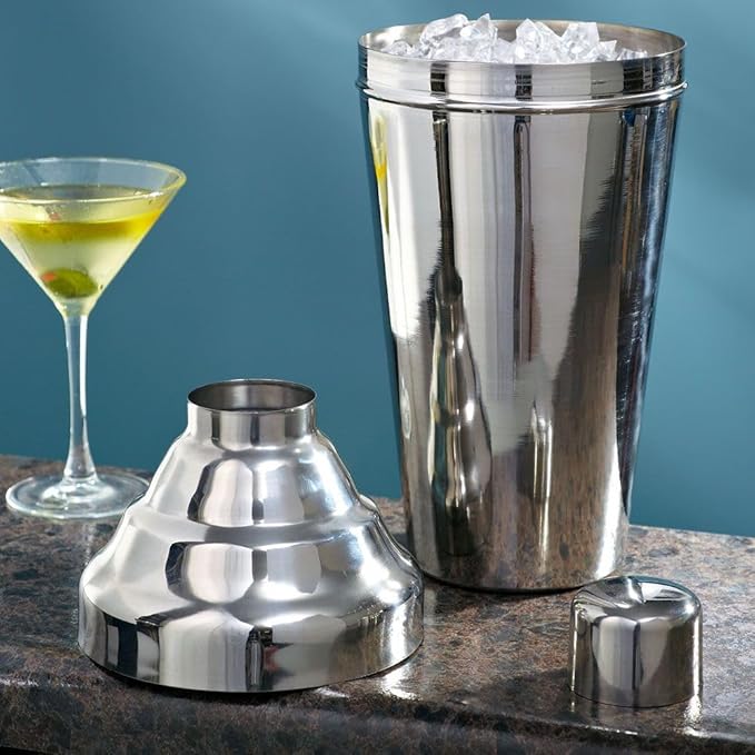 110oz Extremely Large Cocktail Shaker, Make 20+ Cocktails at Once, Stainless Steel Large Drink Mixer Shaker with Strainer, by Home Wet Bar