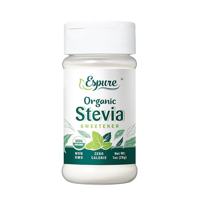 Espure Organic Stevia Sweetener, Zero Calorie, Non-GMO, USDA Organic, Vegan, 1oz