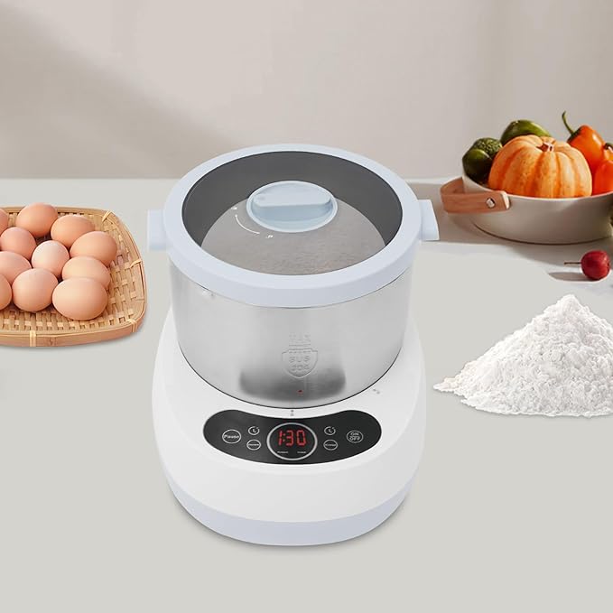 169oz Electric Dough Maker with Fermentation,230W Dough stand Mixer Machine with Digital Screen,Automatic Kneading Machine for Bakery (Blue)