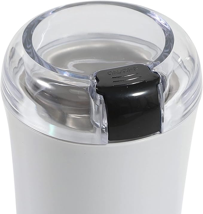 Electric Coffee Grinder-Electric Blade Spices, Coffee Grinder, Fast Coffee Grinder with Stainless Steel Blade, Great for Coffee Beans, Spices, Herbal Nuts, Grains-White