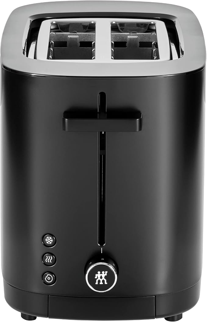ZWILLING Enfinigy, 2-Slice Toaster, Extra Wide 1.5" Slots for Bagels and Toast, Black