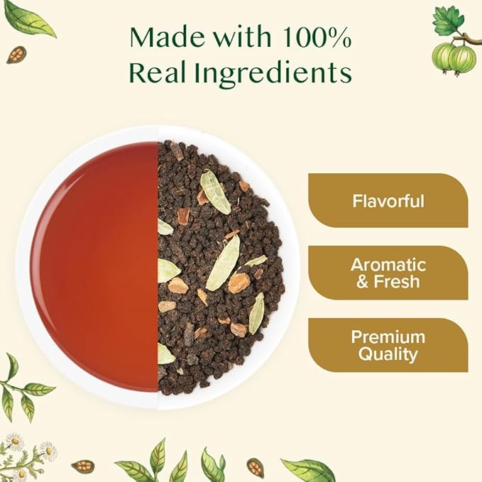 VAHDAM, Assorted Loose Leaf Chai Tea Sampler (10 Flavors, 50+ Servings) | Indian Exotic Masala Chai Tea Blends | Resealable Ziplock Pouch | Vacuum Sealed For Freshness