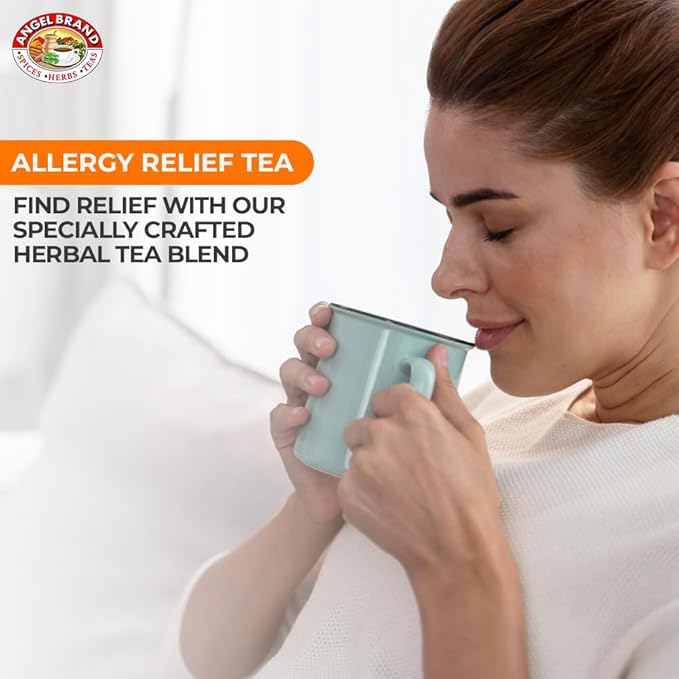 Angel Brand Allergy Relief Tea – Herbal Tea, 25 Tea Bags Pack of 3 – Tea for Allergy Care, Cough Relief &