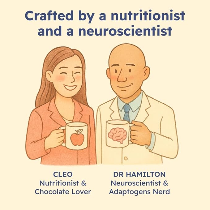 Brainoa Sleep Cocoa for Chocolate Lovers – With Magnesium Glycinate, Ashwagandha, Reishi Mushroom & L-Theanine – Bedtime Sleep Aid Drink for Adults – No Melatonin, Added Sugar, or Artificial Flavors