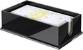 Napkin Holder for Table, Acrylic Napkin Paper Towel Holder for Kitchen, Clear Acrylic Guest Towel Holder Tray for Bathroom, Cocktail Napkin Holder for Dinner (Rectangle Black 0.16+0.31in Thickness)