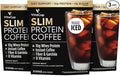 VitaCup Slim Protein Coffee Shake for Diet Support, Instant Coffee w/Whey Protein Powder, B Vitamins & Fiber, Dietitian Developed for Performance & Taste, Make as Iced or Shake, 3 Bags