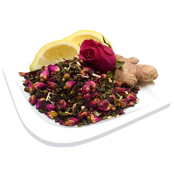 Organic Positively Tea Company, Summer Rose Oolong Tea, Loose Leaf, 16 Ounce