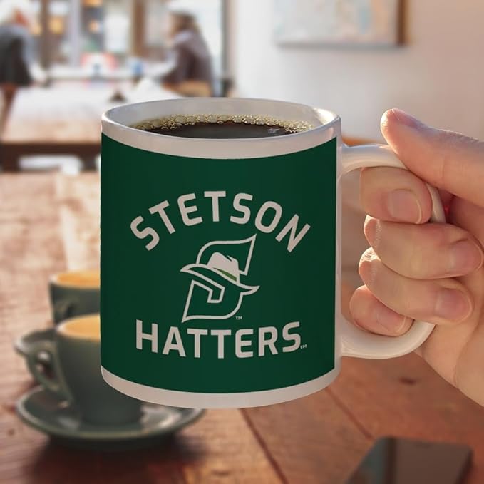 Stetson University Hatters Logo Ceramic Coffee Mug, Novelty Gift Mugs for Coffee, Tea and Hot Drinks, 11oz, White