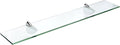Spancraft Glass O-4.75x36-Chrome Oriole Glass Shelf, Chrome, 4.75" x 36"