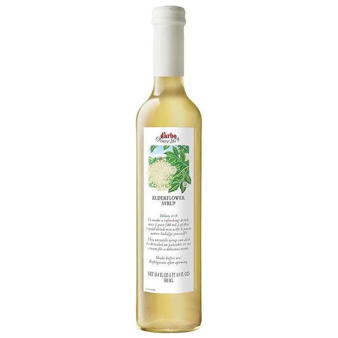 D'arbo Syrup Single Bottle Elderflower 500ml (16.9oz) Bottles From Austria