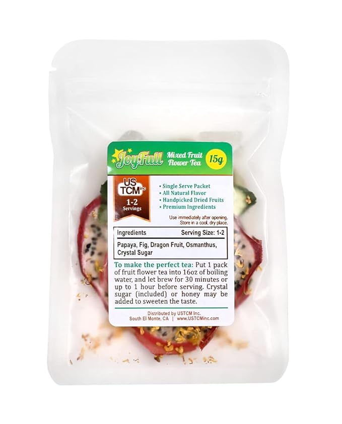 Mixed Fruit Flower Tea || Papaya-Fig-DragonFruit-Osmanthus 3 Packs
