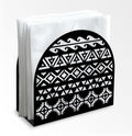 Aztec Decorative Black Metal Napkin Holder for Table, 5.3" x 4.9" x 1.9" Aztec Standing Napkin Holder for Home Kitchen Restaurant Picnic Party Coffee Bar Dining Room