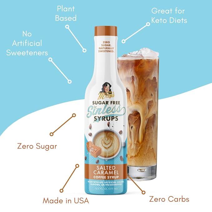 Sugar Free Almond Biscotti Syrup - Stevia Based, No Sugar Alcohols or Sucralose, No Artificial Sweeteners, Natural Ingredients, Water Enhancer, Tea, Desserts Keto Friendly, 1 Pack