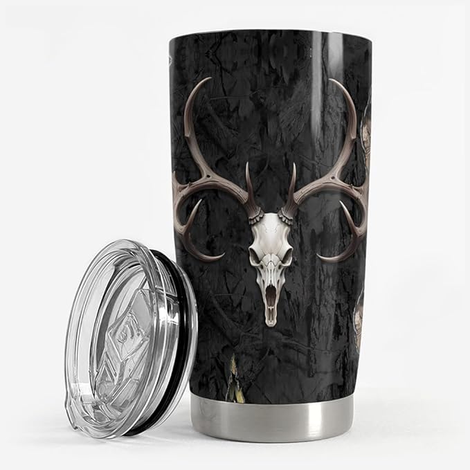 Hunting Tumbler 20oz Stainless Steel Insulated Coffee Travel Mug Cup for Men Hunter Gifts for Hunting Lovers on Birthday Christmas Fathers Day