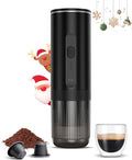Portable Espresso Maker, Electric Espresso Machine for Travel, Camping, Rechargeable USB-C Mini Coffee Maker for NS Capsule Pods and Ground Coffee, Matte Black