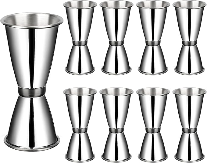 9 Pieces Jigger for Bartending, 2 oz 1 oz Double Cocktail Jigger, Japanese Professional Cocktail, Measuring Liquor Cup Bartender Supplies for Home Party Bar Tool