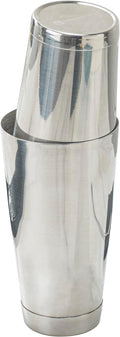 Restaurantware Bar Lux 16 Ounce Boston Shaker 1 Metal Cocktail Shaker - Weighted Bottom No Leak Stainless Steel Martini Drink Mixer Essential Bar Tool For Home Use Or Bartenders