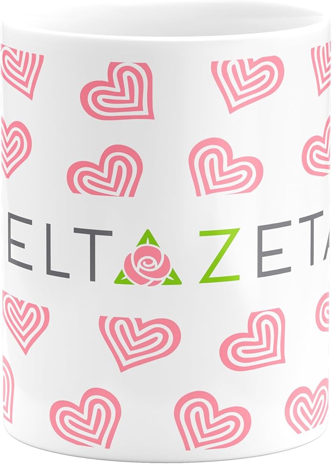 Delta Zeta Ceramic Coffee Mug 11 OZ Tea Cup (Delta Zeta # 8)