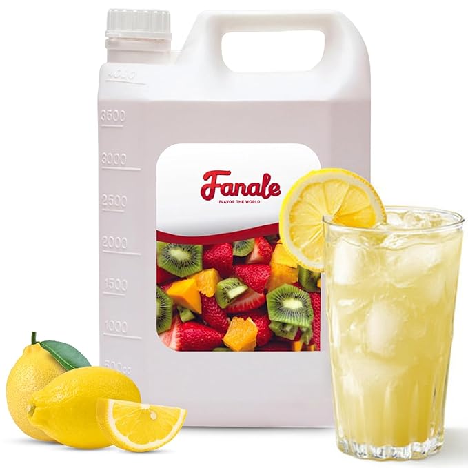 Fanale Premium Flavoring Concentrated Syrup for Bubble Tea 11 lb | Lemon Flavor Syrup | for Boba Tea, Smoothies, Slushes, Desserts | 11lb | SRP120
