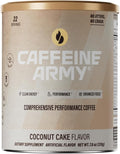 CAFFEINE ARMY Coconut Cake | Comprehensive Functional Coffee with MCTs, CoQ10, Collagen and Adaptogens: Clean Energy + Supports Daily Attention, No Jitters or Crash (7.8 oz 22 Servings)