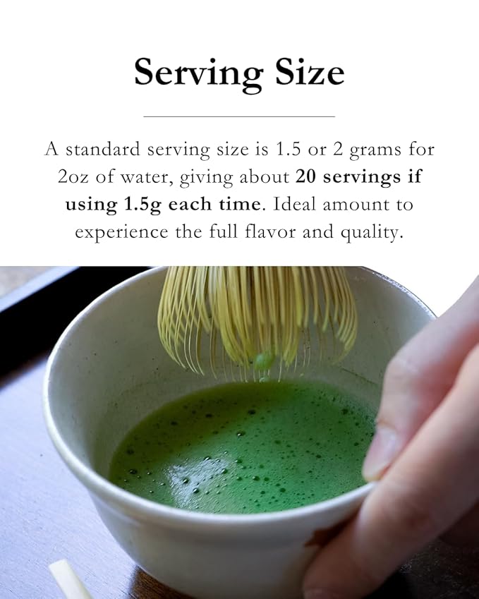 Emptea Yame Matcha Powder Premium Ceremonial Grade – First Harvest Stone-milled Premium Blend Japanese Green Tea Powder from Yame Japan 1.06 oz (30g) Tin