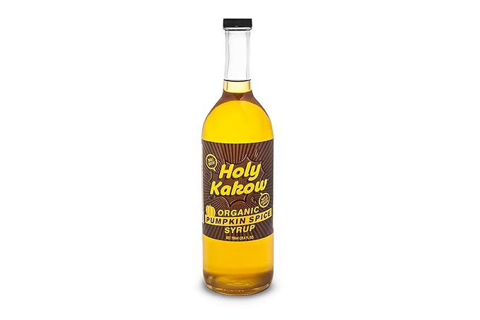 Holy Kakow Organic Pumpkin Spice Syrup - Pumpkin Spice Coffee Syrup, Organic Syrup for Coffee, Latte, Cocktail & Shake, Real Food Ingredients - 750ml