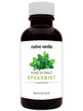 Native Vanilla - Pure Spearmint Extract - 4 Fl Oz - Pure Flavors and Extracts - Perfect for Cooking, Baking, and Dessert Crafting