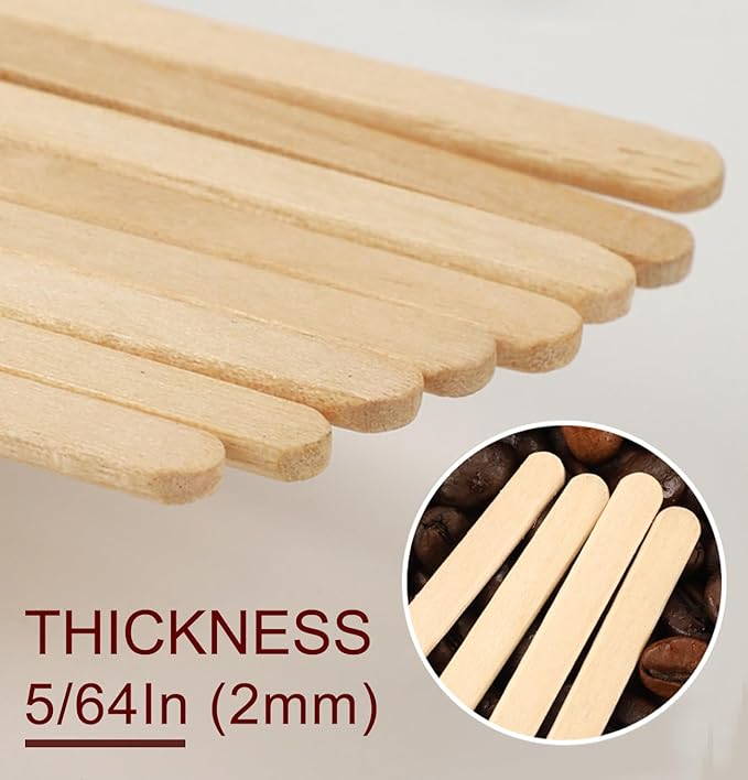 7 Inch 1000 Pcs Individually Wrapped Coffee Stirrers, Paper Wrapped Coffee Stir Sticks, Wrapped Stir Sticks, Tea and Hot Chocolate Gifts