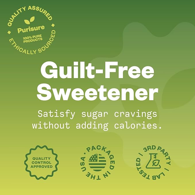 Purisure Stevia Concentrated Powder,125 g, Premium Zero Calorie Sweetener - Powdered Pure Stevia Extract, Natural Powder for Baking - No Aftertaste, Non-GMO, Keto Friendly- 846 Servings