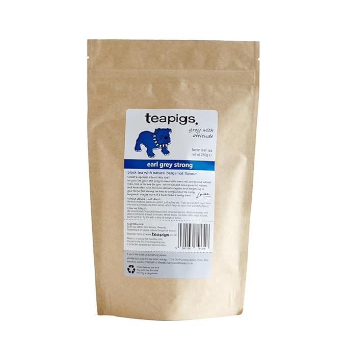 Teapigs Earl Grey Strong Loose Tea Made with Whole Leaves (1 Pack of 250g)