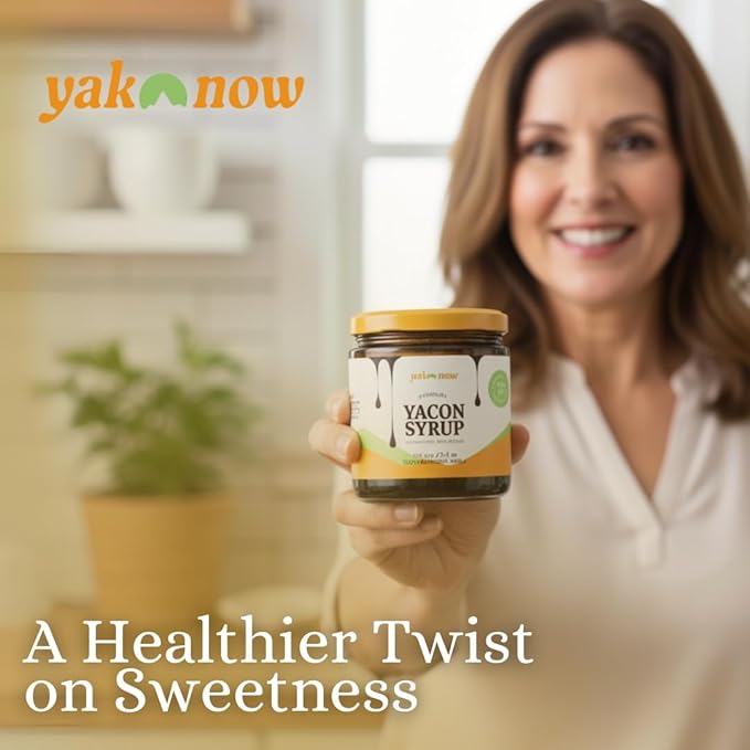 Yacon Syrup, Natural Sweetener with Prebiotics, Low glycemic, Keto friendly, 8.4 oz