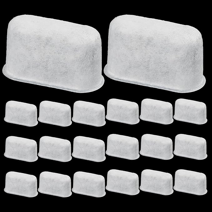 20 Pcs 7313285779 Coffee Filter Replacement for Delonghi,Activated Charcoal Coffee Filters for Espresso Machines,Universal Fit(Super Adsorption)
