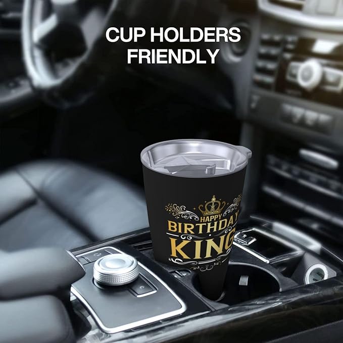 Birthday Gifts Tumblers for Men, Cool Present Men Tumblers, King Tumbler, 20oz Coffee Tumbler, My Man Gift for Him Travel Mug