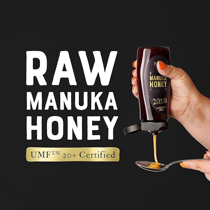 Nate's Pure Manuka Honey, Gold Edition | Sourced & Packed in New Zealand | MGO 830+ UMF Certified 20+ | 13.2 oz Squeeze Bottle