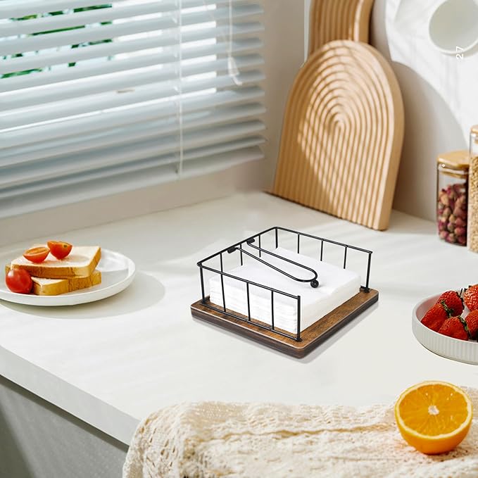 Elegant Wooden Base Paper Holder – Stable, Durable, and Stylish Kitchen Dispenser