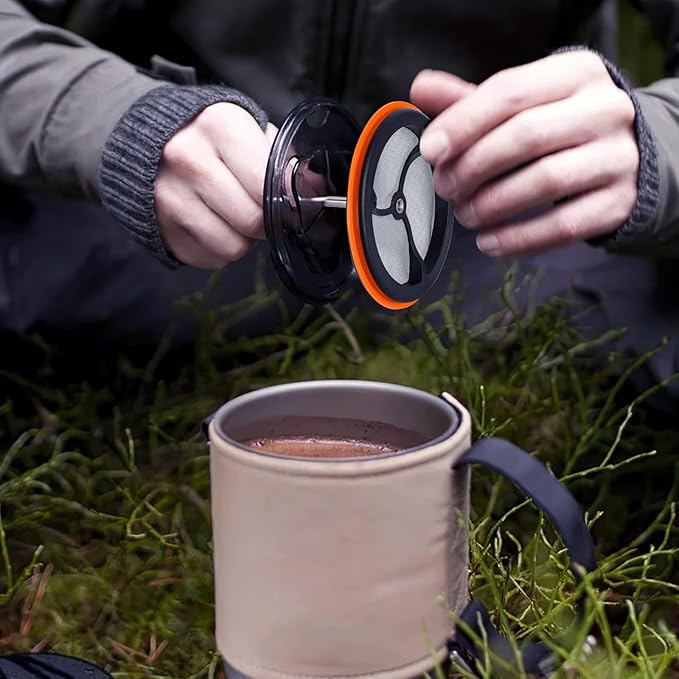 Silicone French Press Coffee Maker – Compact & Durable for Camping and Outdoor Use – Regular Size