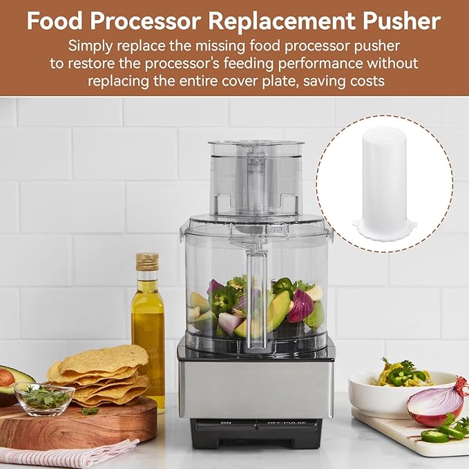 DLC-020BGTX-1 Replacement Small Pusher Fits for Cusinart DFP-11 DFP-14 DLC-8S DLC-8SY, Food Processor Parts & Accessories, 1 Pack