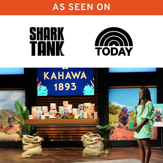 Kahawa 1893 Whole Bean Coffee Combo Pack Kenyan & Ethiopian Blend (12 Oz x 2) - As Seen on Shark Tank, High Antioxidants, Naturally Sweet, Organically Grown, Ethically & Sustainably Sourced