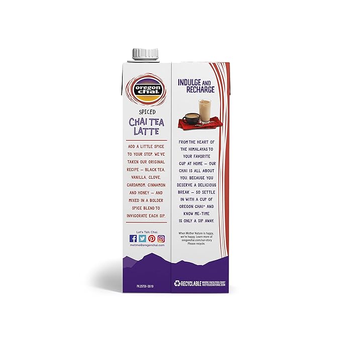 Oregon Chai Spiced Chai Tea Latte Concentrate, 32 Fl Oz (Pack of 1)