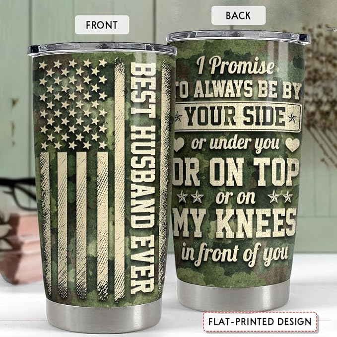 SANDJEST Husband Tumbler 20oz Stainless Steel Insulated Tumblers Coffee Travel Mug Cup Gift for Husband from Wife Gifts for Birthday Valentines Christmas Anniversary